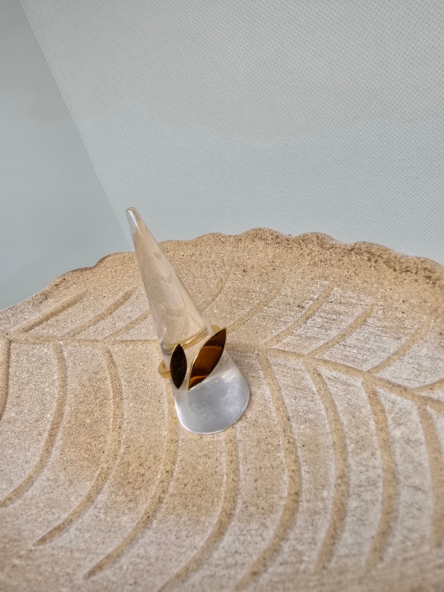 Gold drops ring -By Bianci