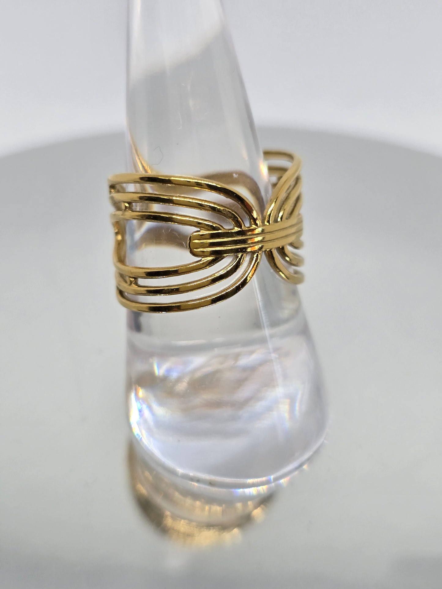 Semi circles gold ring - By Bianci
