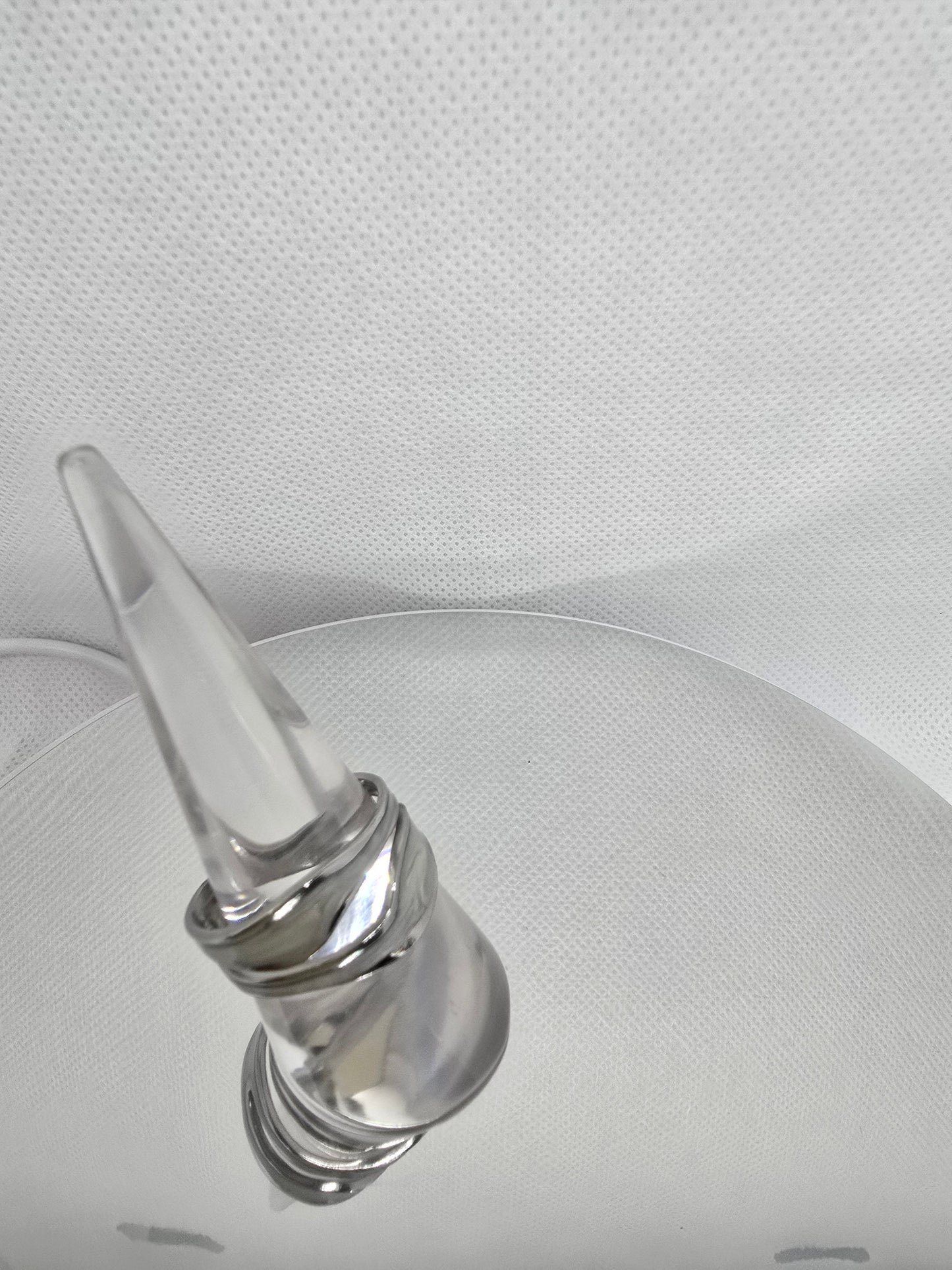 White waves silver ring - By Bianci