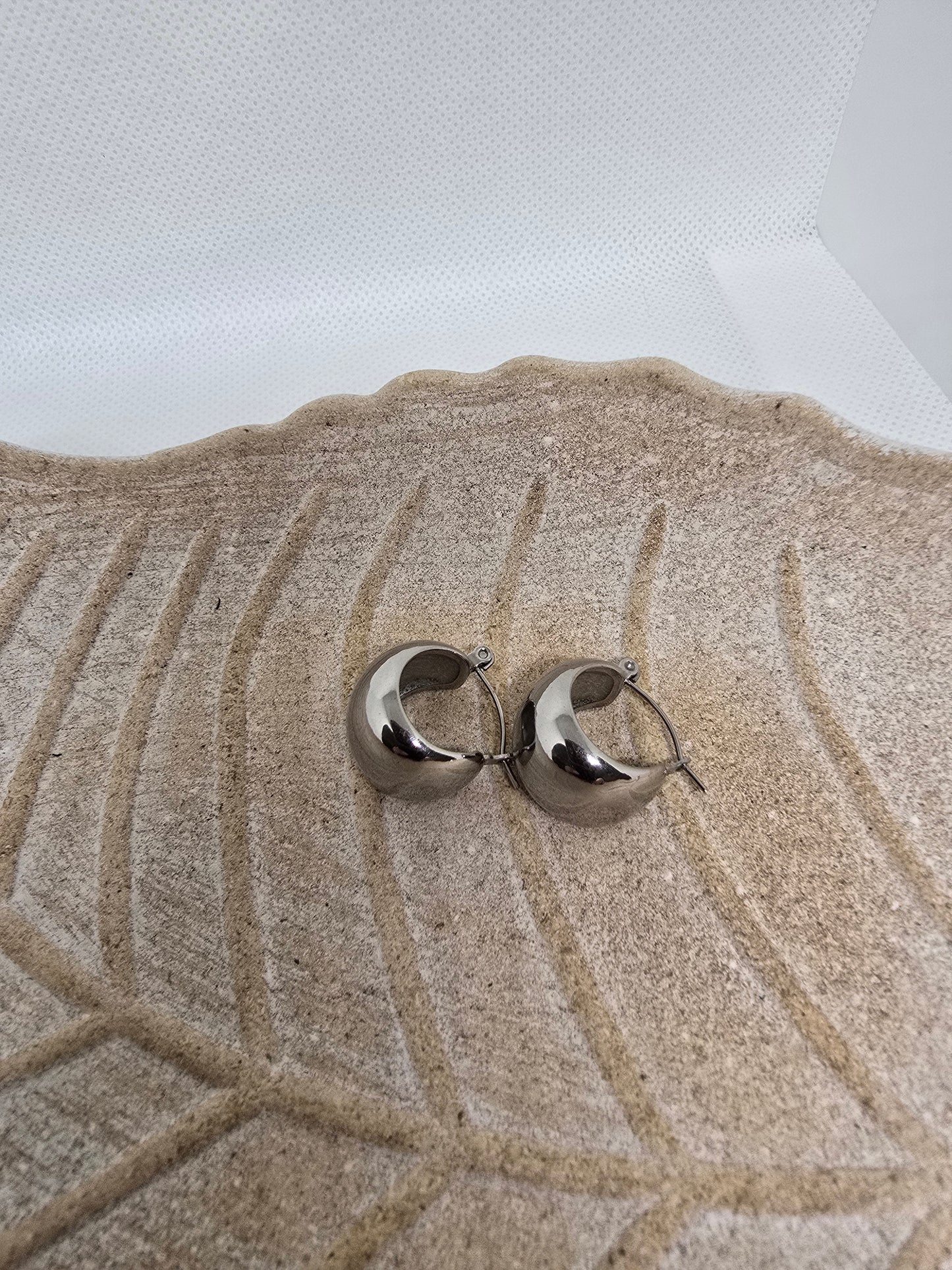 Silver Orbit earrings - By Bianci