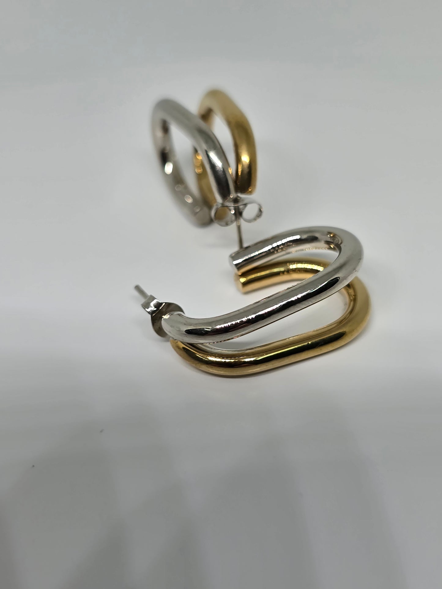 Stylish Gold and Silver earrings - By Bianci