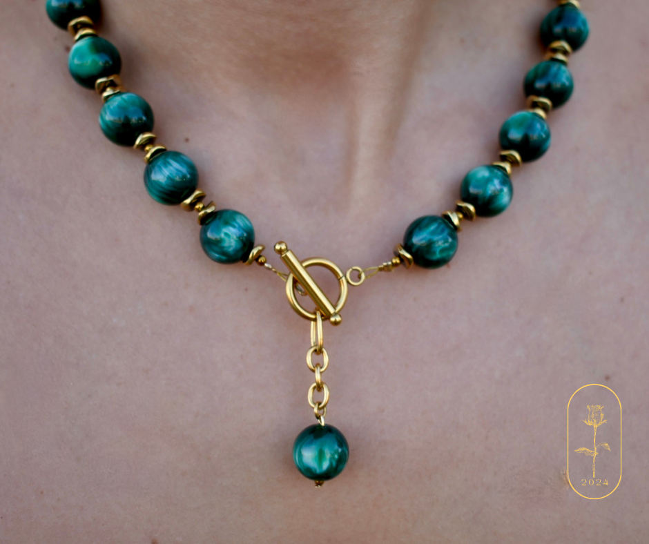Green moonstone necklace - By Bianci
