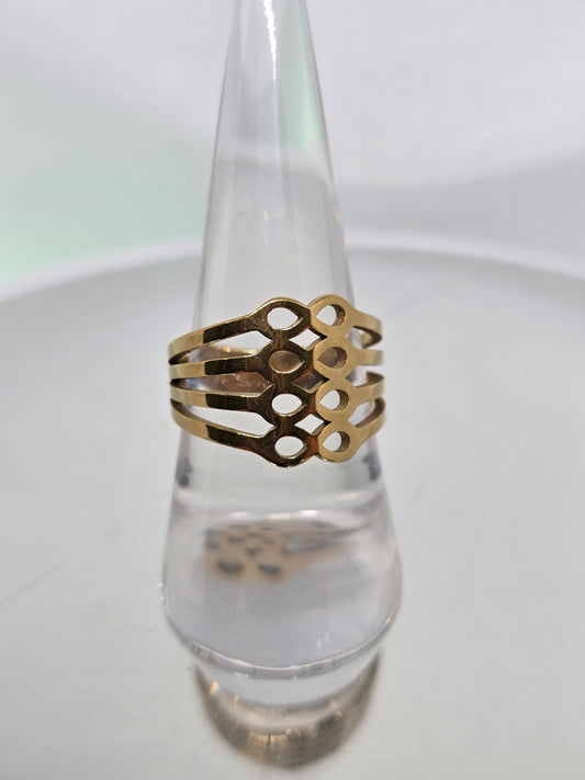 Gold lace ring - By Bianci