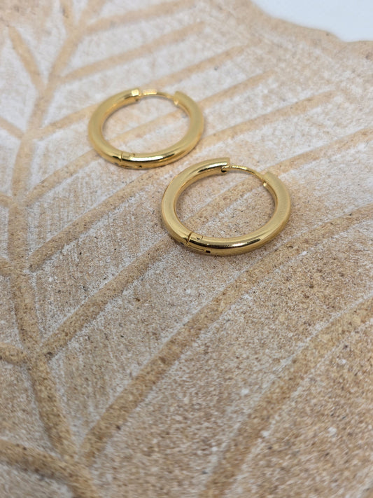 Gold circles earrings - By Bianci