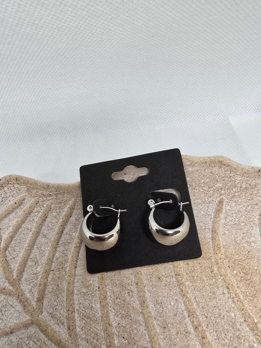 Silver Orbit earrings - By Bianci
