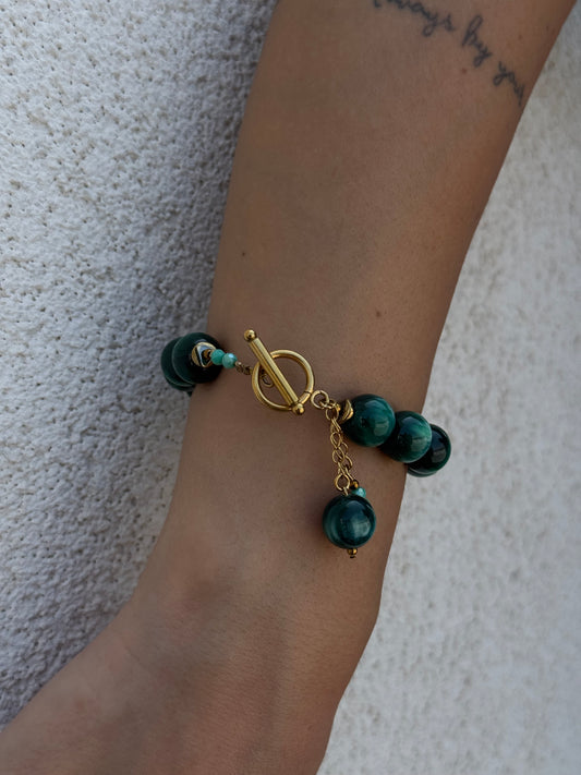 Green moonstone bracelet - by Bianci