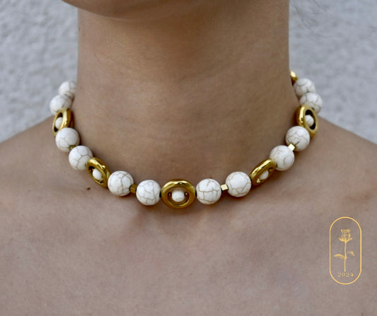 Cracked Corals Necklace - By Bianci