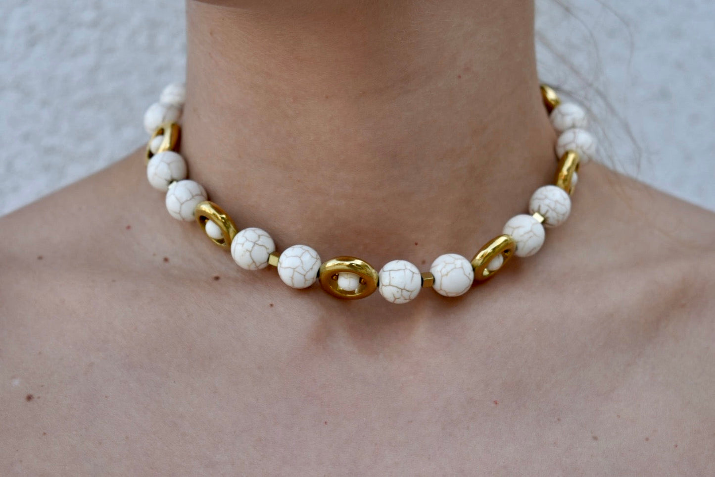 Cracked Corals Necklace - By Bianci