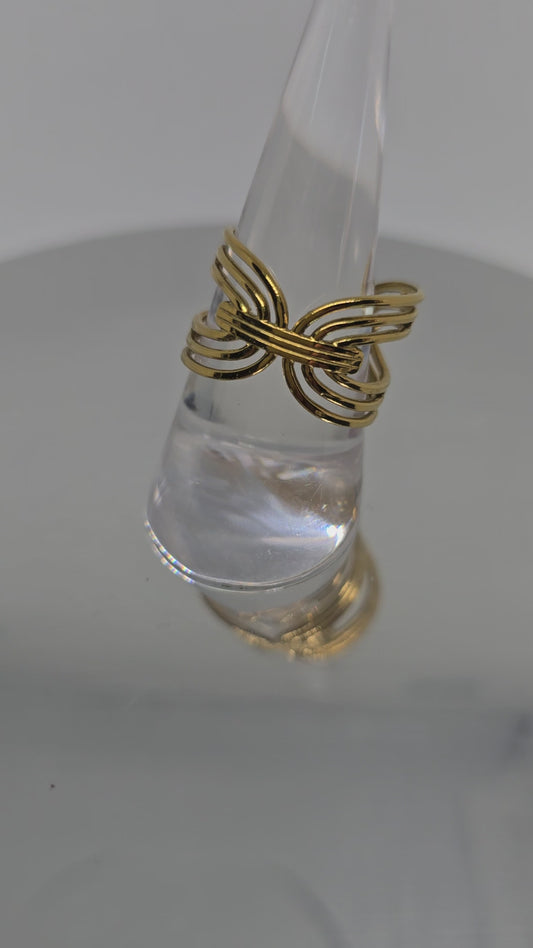 Semi circles gold ring - By Bianci