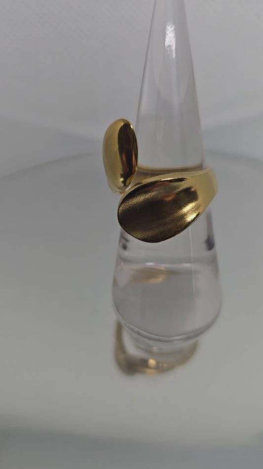 Two drops gold ring - By Bianci