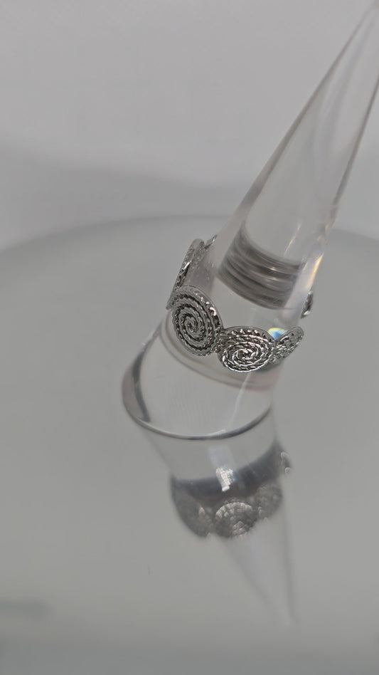Circles silver ring - By Bianci