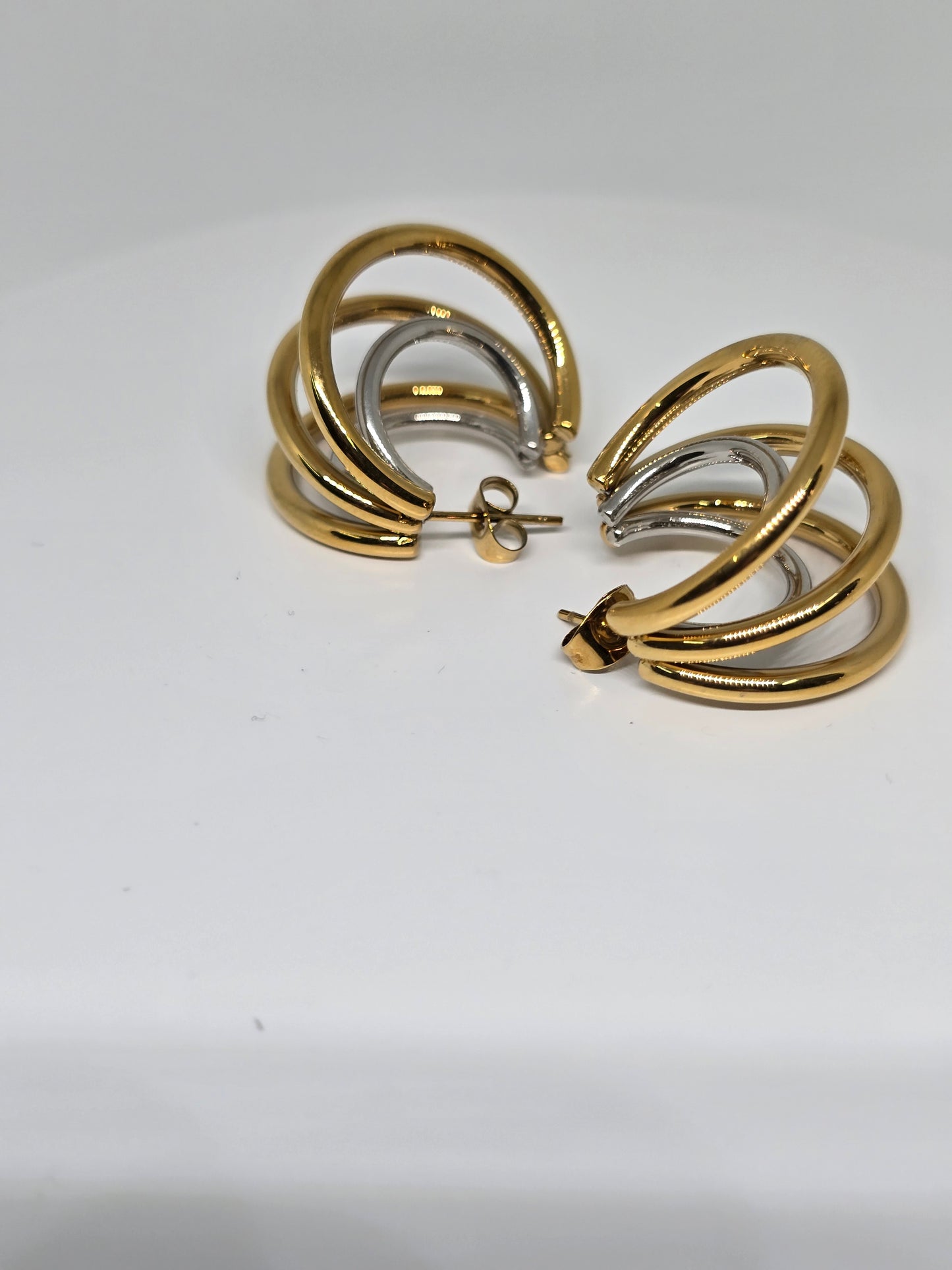 Mixed moon earrings